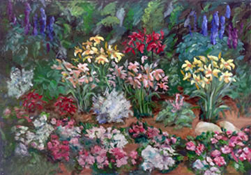 Beverly Nordberg, garden along driveway