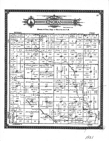 Plat map of Kingman, Kansas